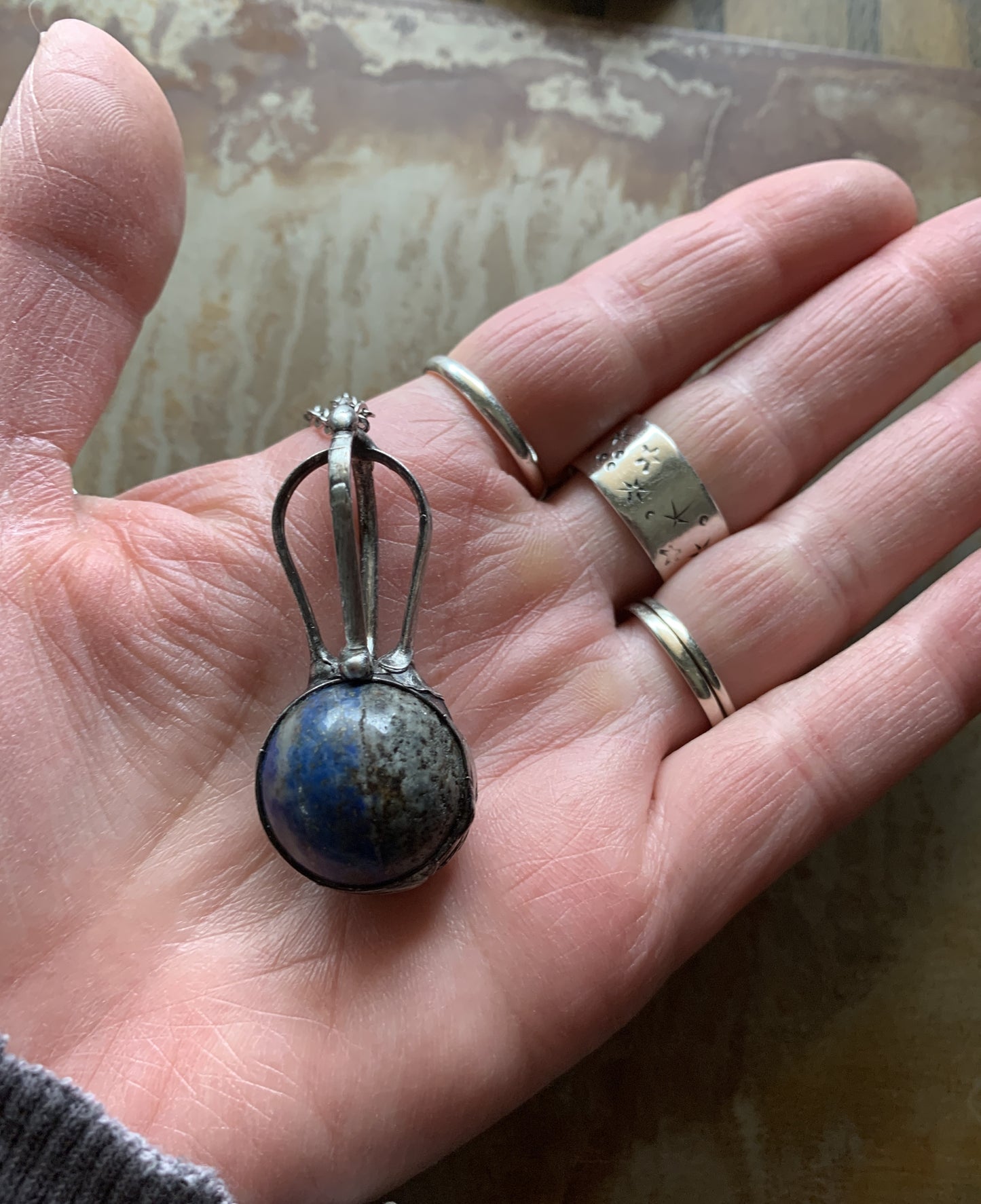 beau - Sodalite sphere pendant