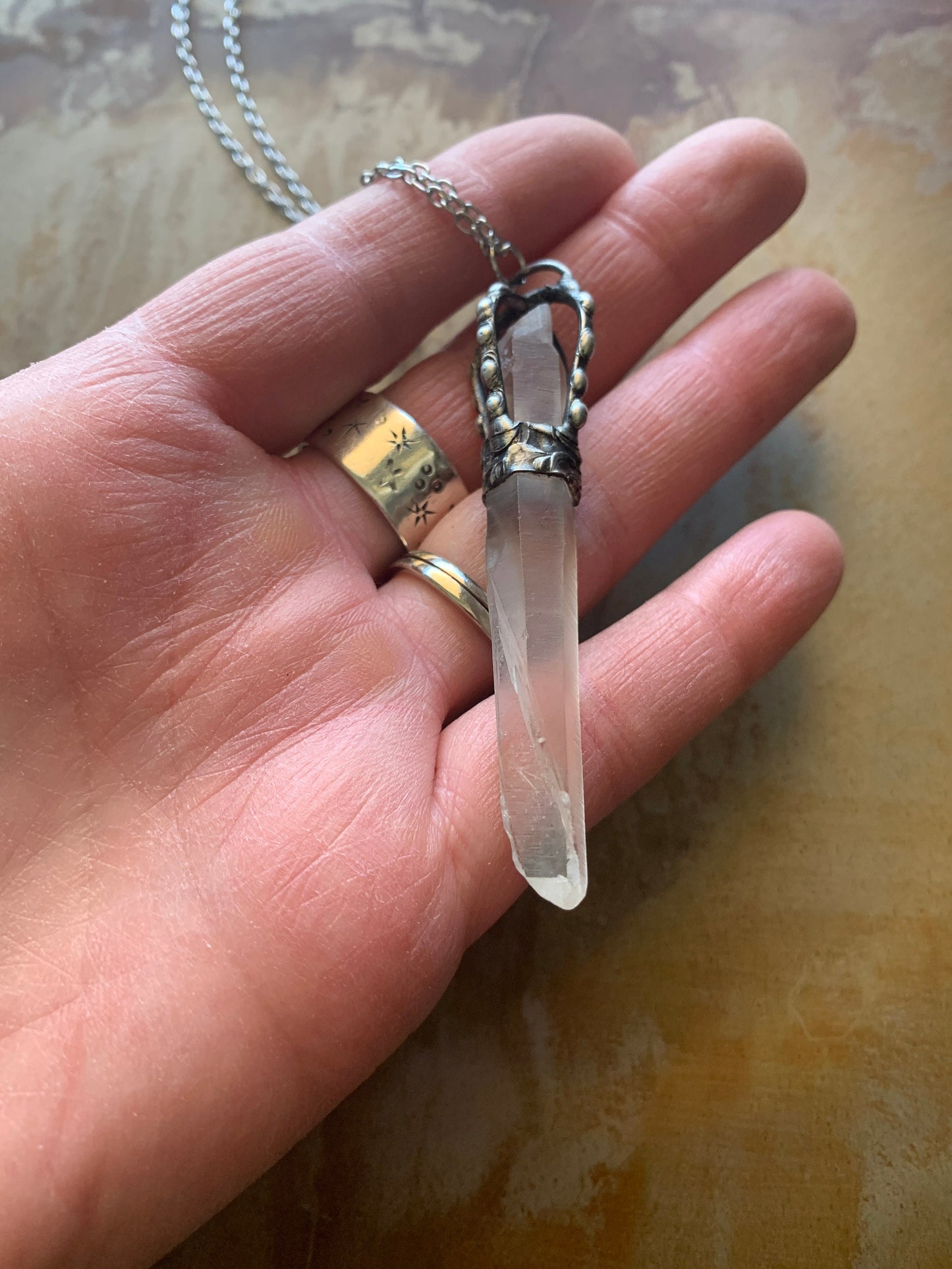 crowned - Quartz Crystal necklace