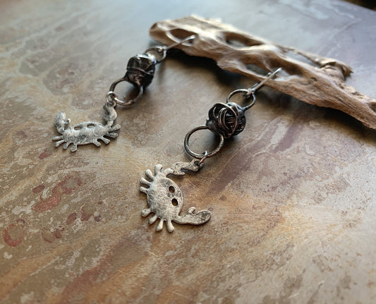 davy jones - crab dangle earrings